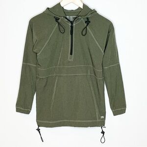Albion Fit Tempo Anorak Windbreaker Jacket Size XS Olive Green